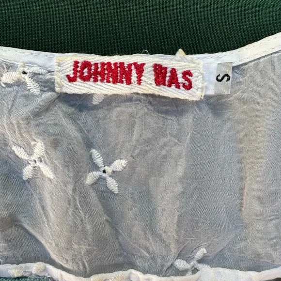 JOHNNY WAS embroidered asymmetrical top - Picture 6 of 7